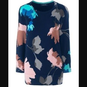 Lands End Floral Sweater